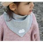 bavoir bébé gaufré nuage gris blanc