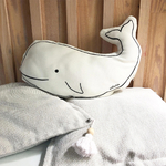 coussin décoratif baleine prénom