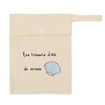 trousse poussette gaze coquillage prenom