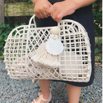 panier plage pliable plastique coquillage