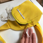 sac zippé en toile avec prénom perles
