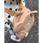 cartable maternelle tissu moumoute bouclette beige avec prénom