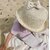chapeau de plage enfant beige avec noeud