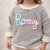 sweat enfant oversize prénom laine tie and dye