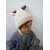 bonnet bebe en laine avec oreilles et cornes
