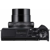 Canon G7 X Mark III vu de dessus – commandes ergonomiques et molette de réglage