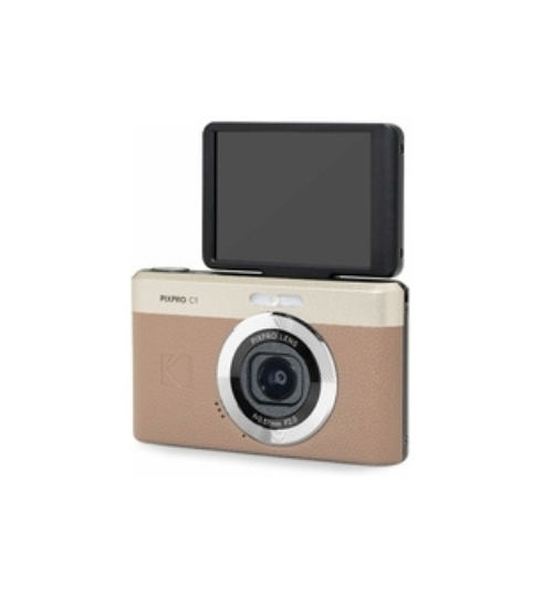 Kodak pixpro C1 appareil photo numerique compact retro vue de face avec ecran a 180°