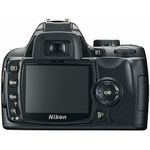 Nikon D60 reflex numérique noir avec objectif AF-S DX NIKKOR 18-55mm f3.5-5.6G VR (kit), vue de dos