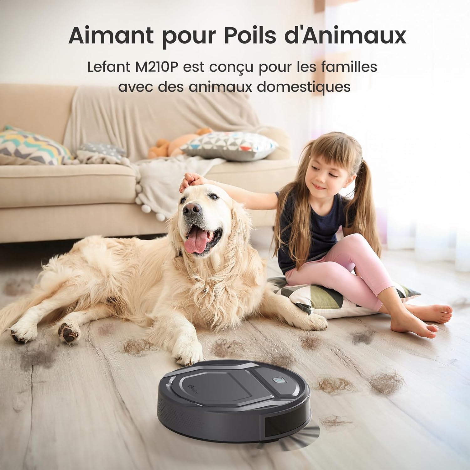Lefant Aspirateur Robot, Mince Silencieux Connecté WiFi/Bluetooth