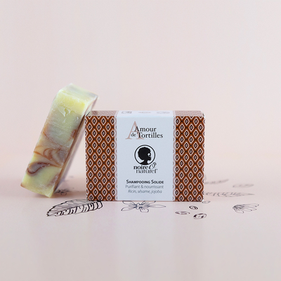 Shampooing solide ou Savon à cheveux Bio - Amour de Tortilles pour cheveux secs, bouclés, frisés à crépus