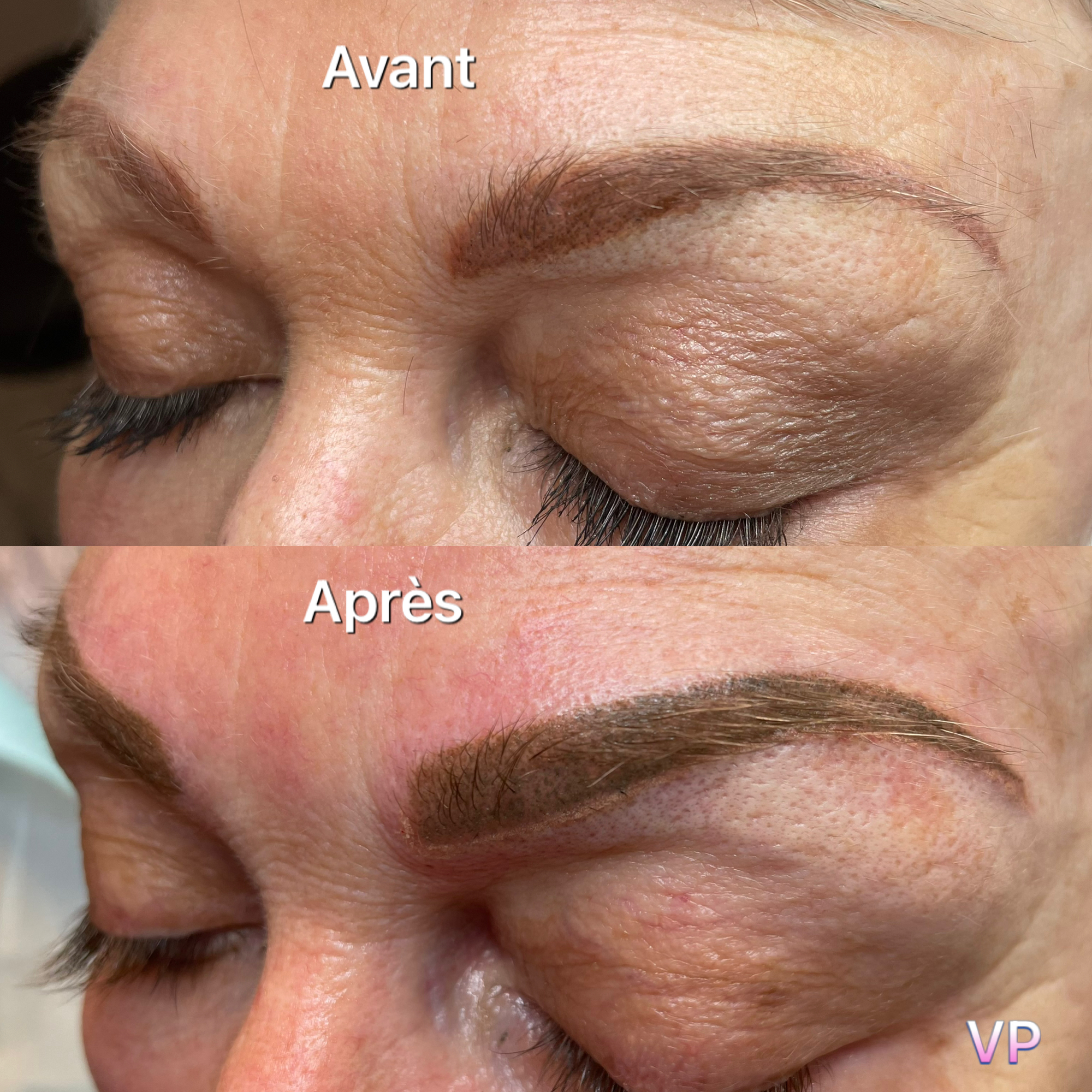 Sourcils poudrés 