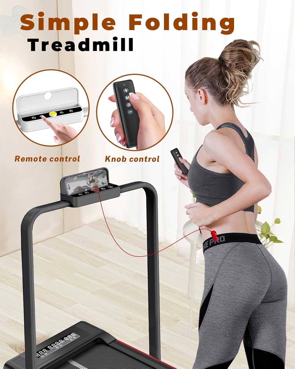 Tapis De Course Électrique Pliable 2 En 1 - Walking Pad 10 Km/h
