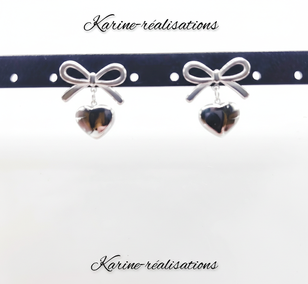 boucles-oreilles-noeuds-coeurs-bombes-acier-inoxydable-304-argente
