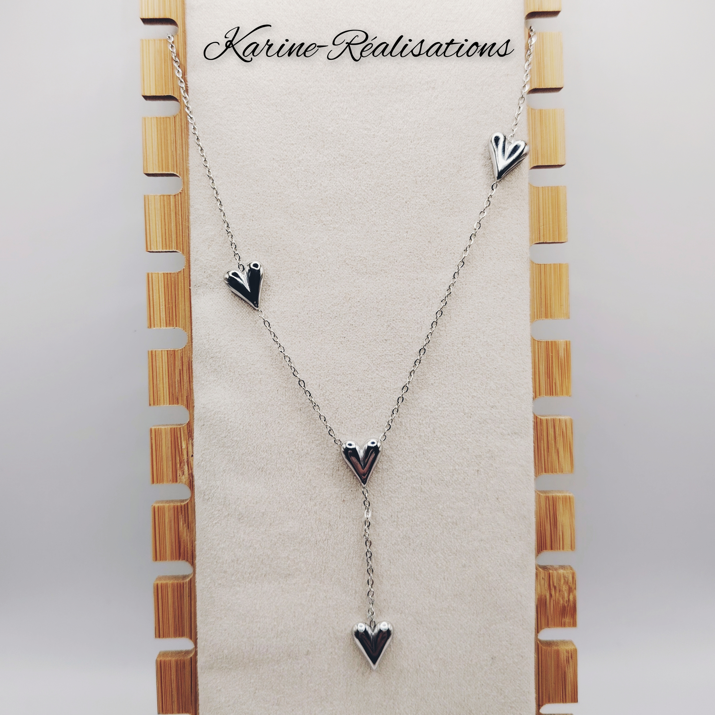 collier-double-coeur-acier-inoxydable-316-plaque-argent