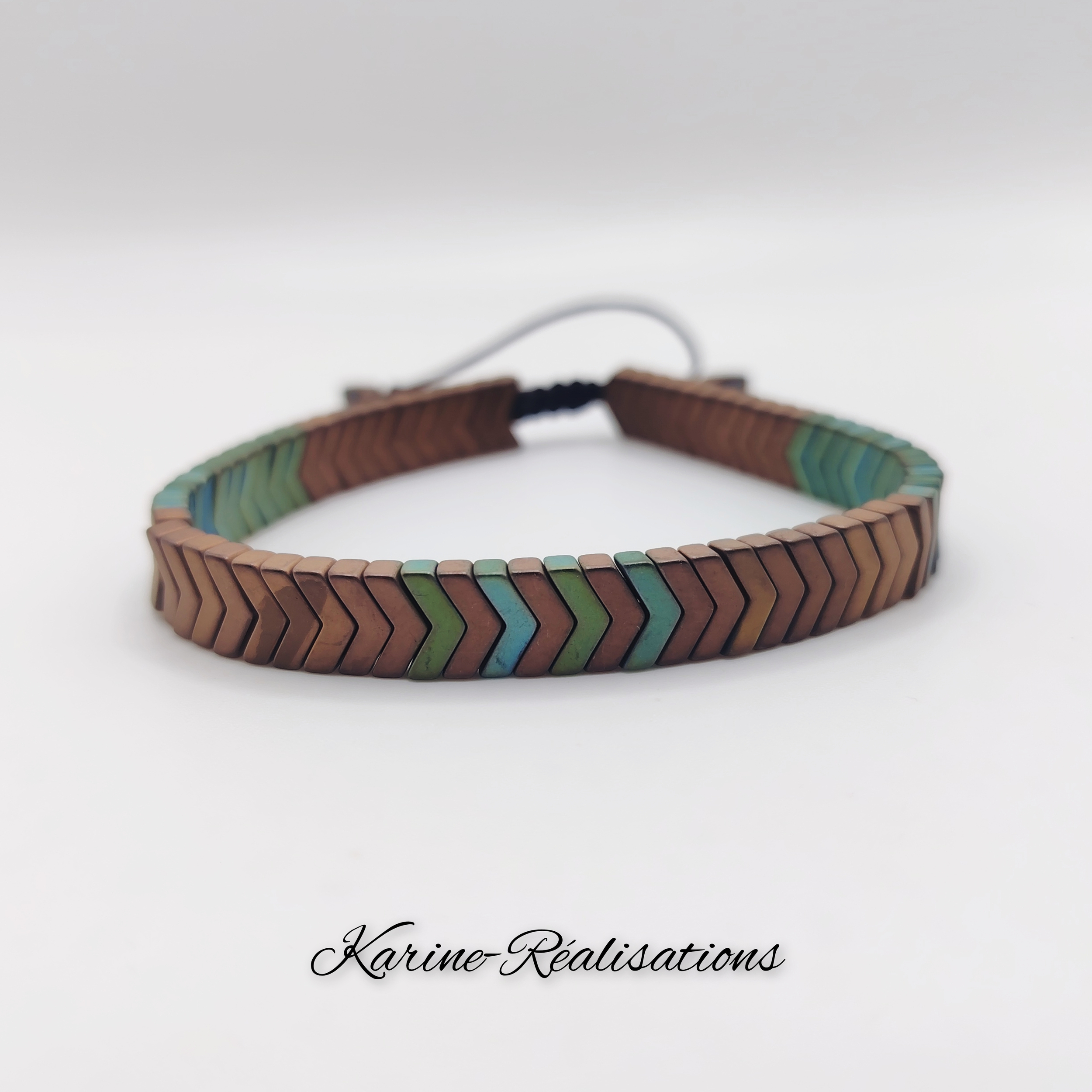 bracelet-homme-hematite-chevrons-cuivre-ajustable-shamballa1