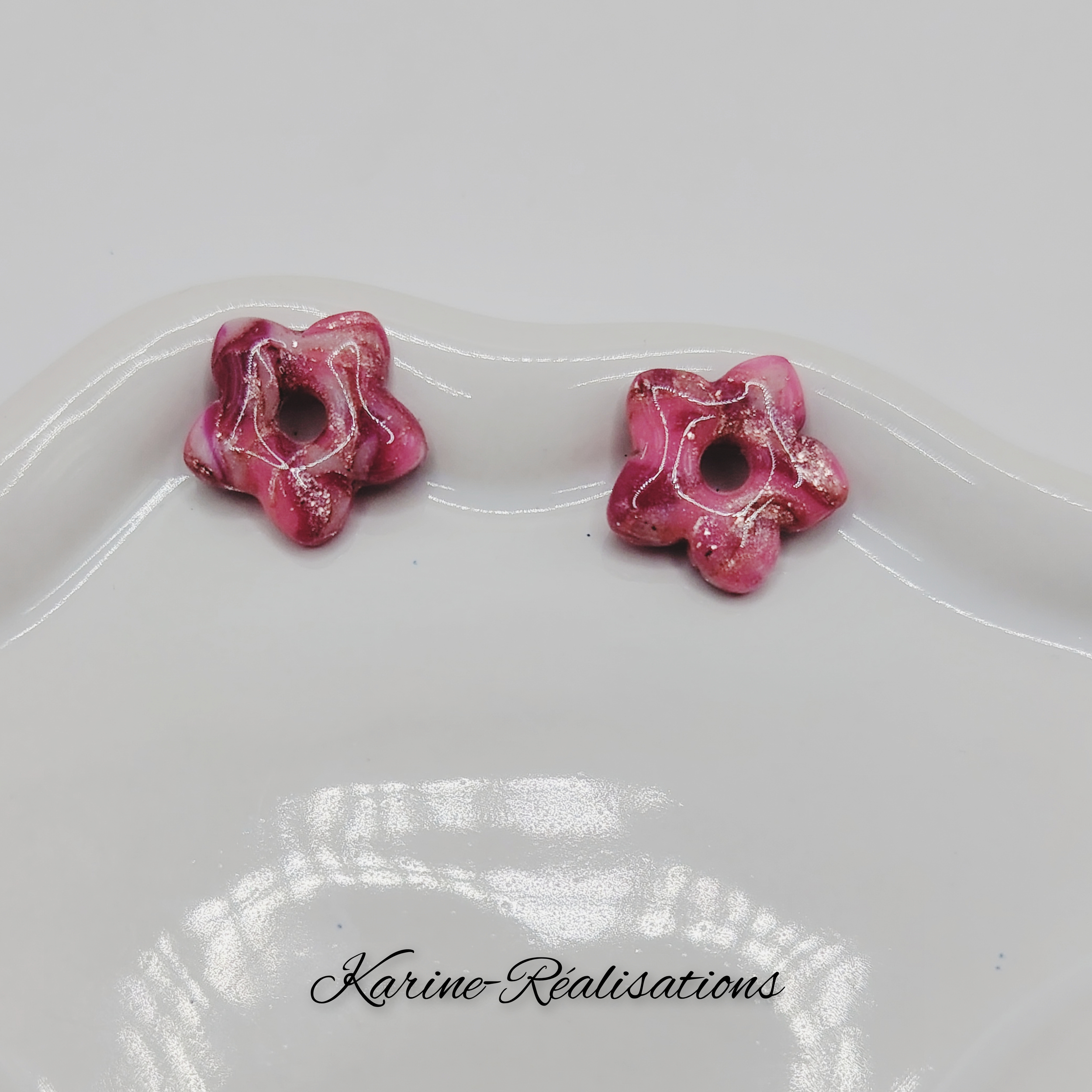 Pampilles Éclat dAmour – Fleurs Scintillantes Rose Profond et Paillettes1