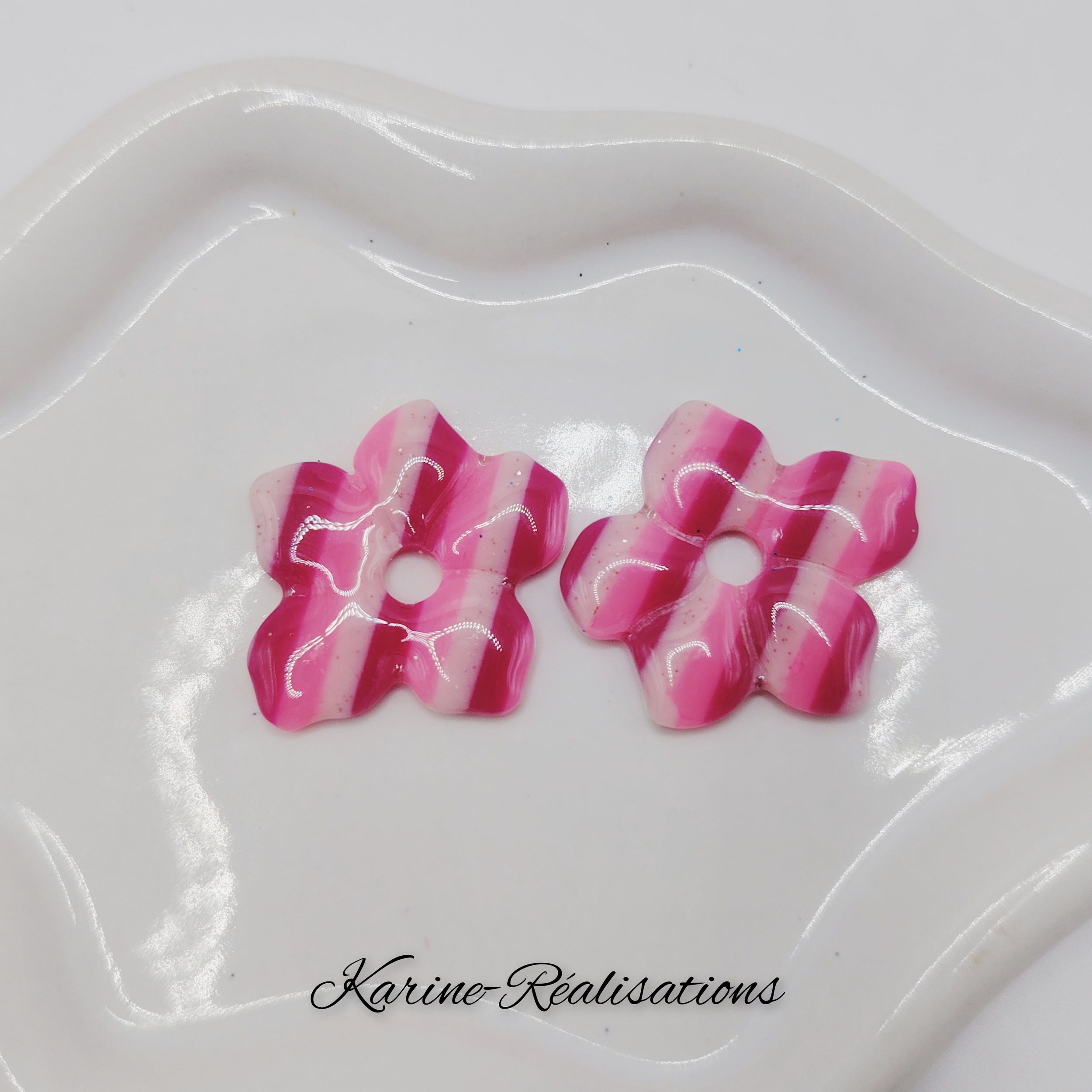 Pampilles Fleur de Sucre – Rayures Graphiques Rose et Fuchsia1