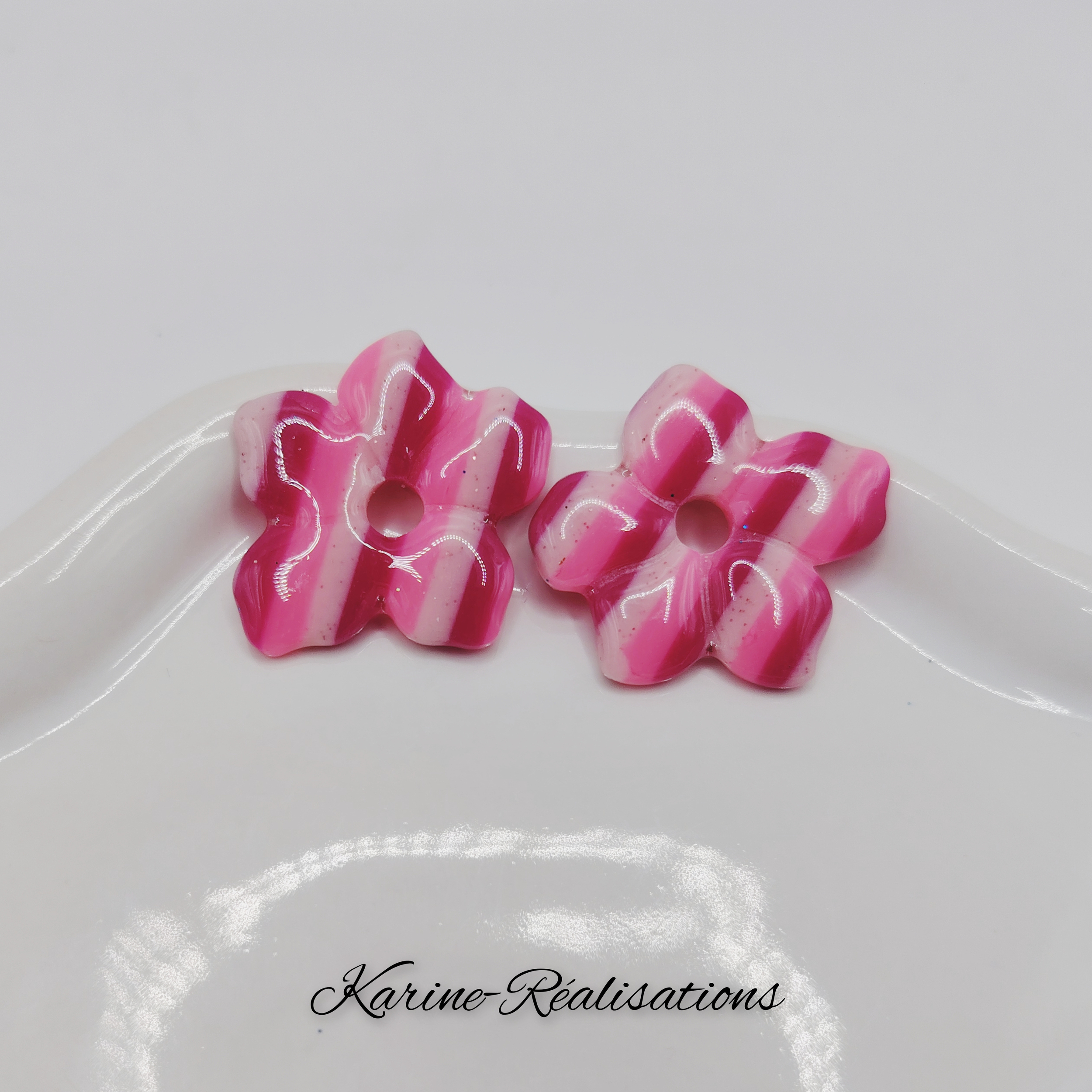 Pampilles Fleur de Sucre – Rayures Graphiques Rose et Fuchsia