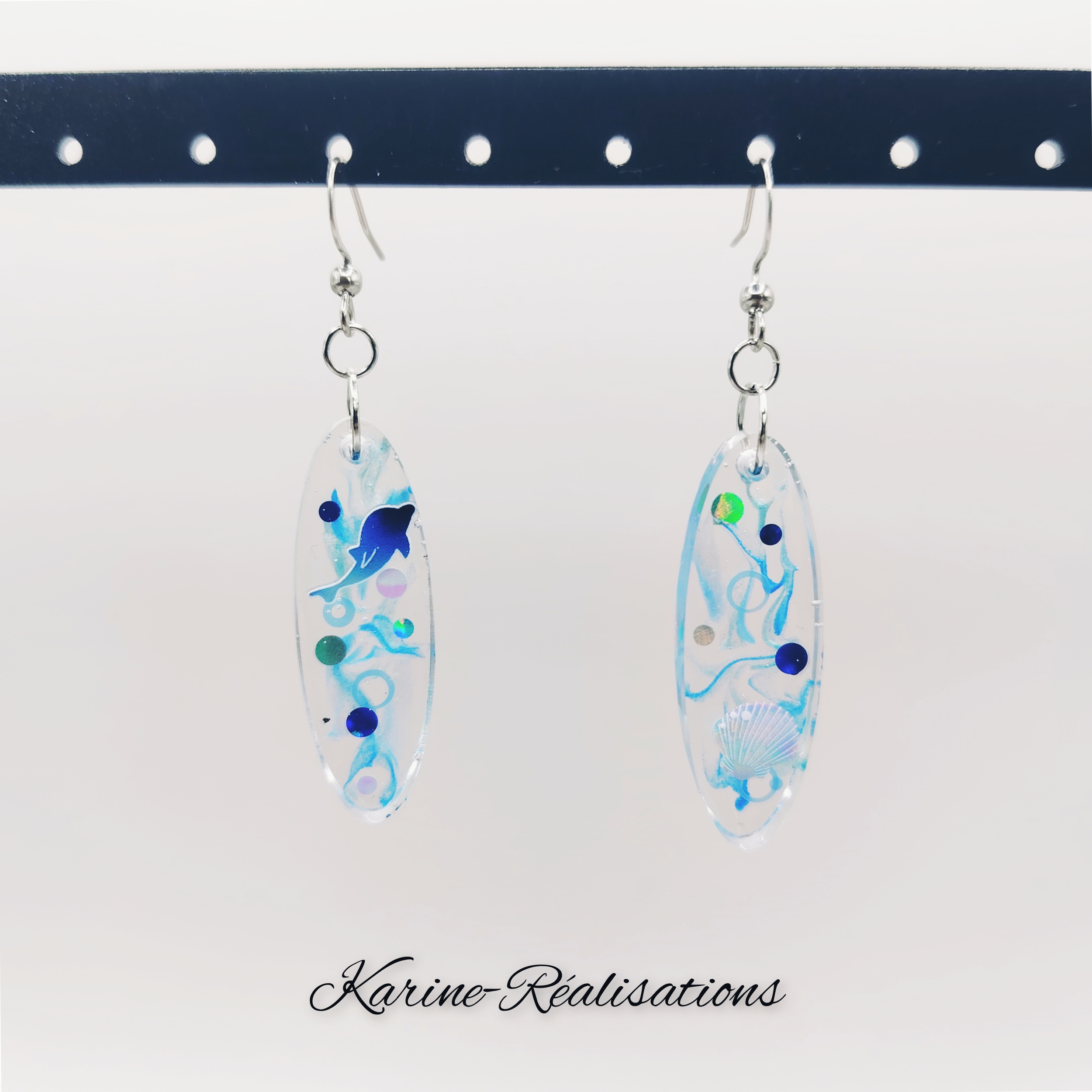 Ovale Aquatique - Dauphin et Coquillage