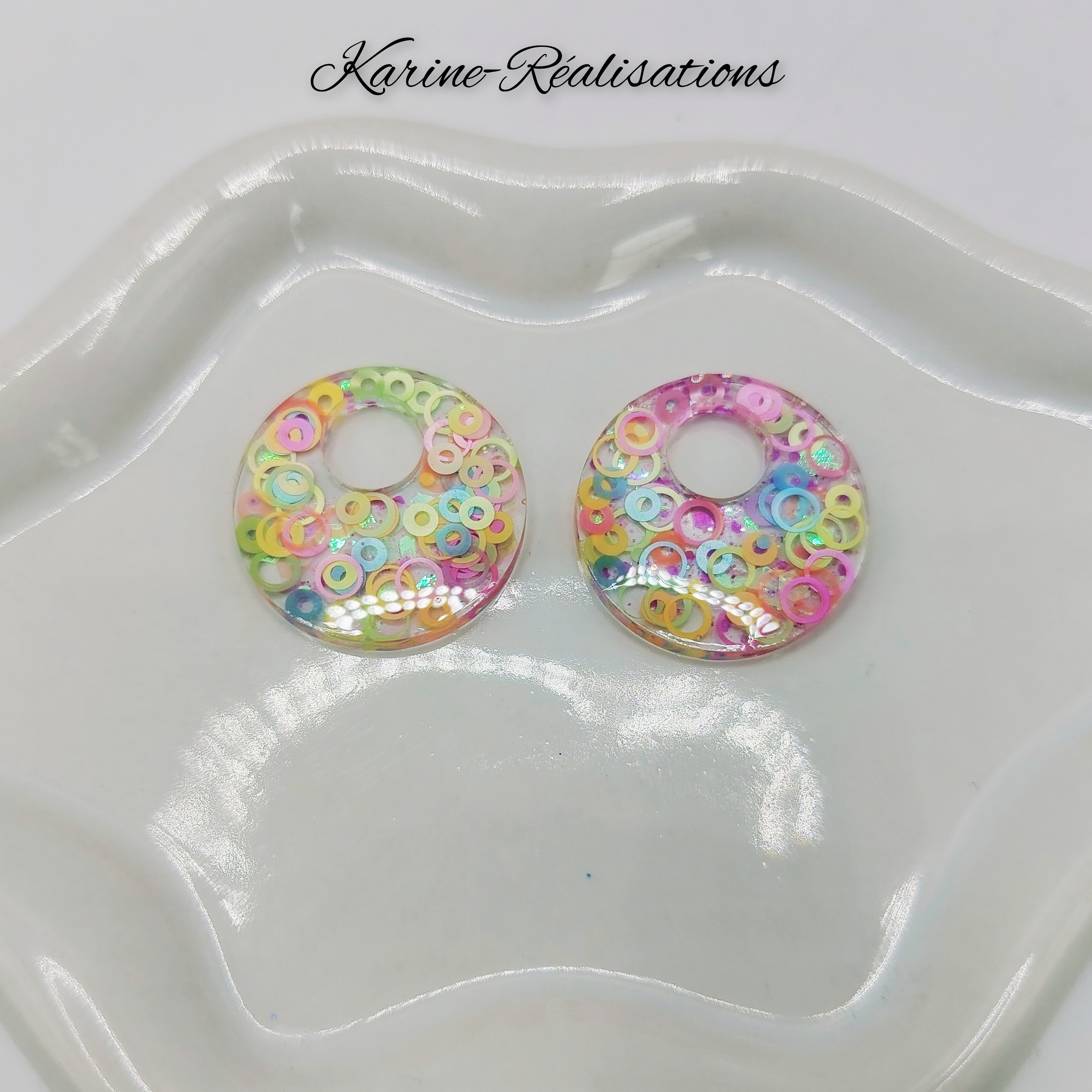 Pampilles Cercles Évidés - Confettis Multicolores2