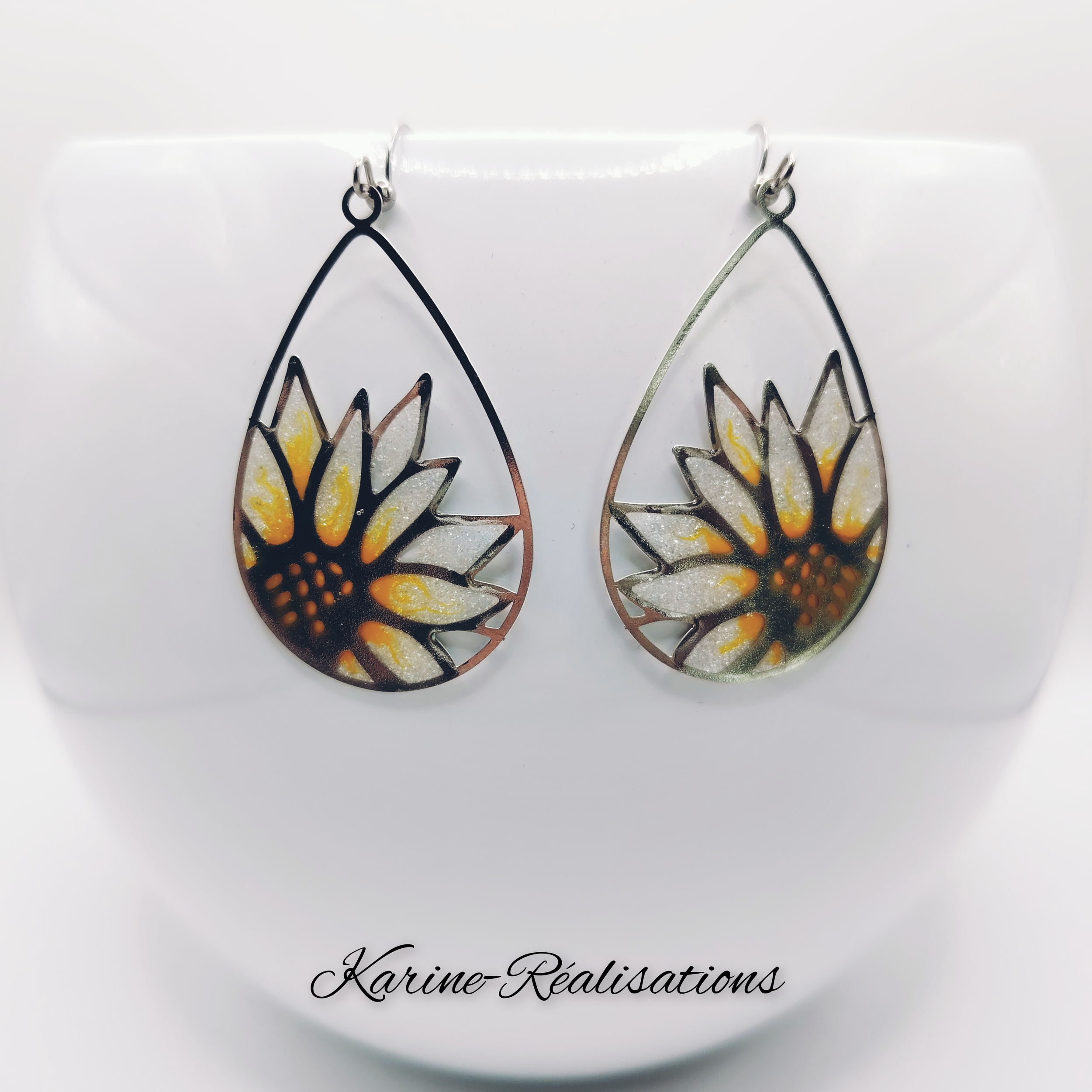 Boucles Gouttes de Soleil - Tournesol Étincelant