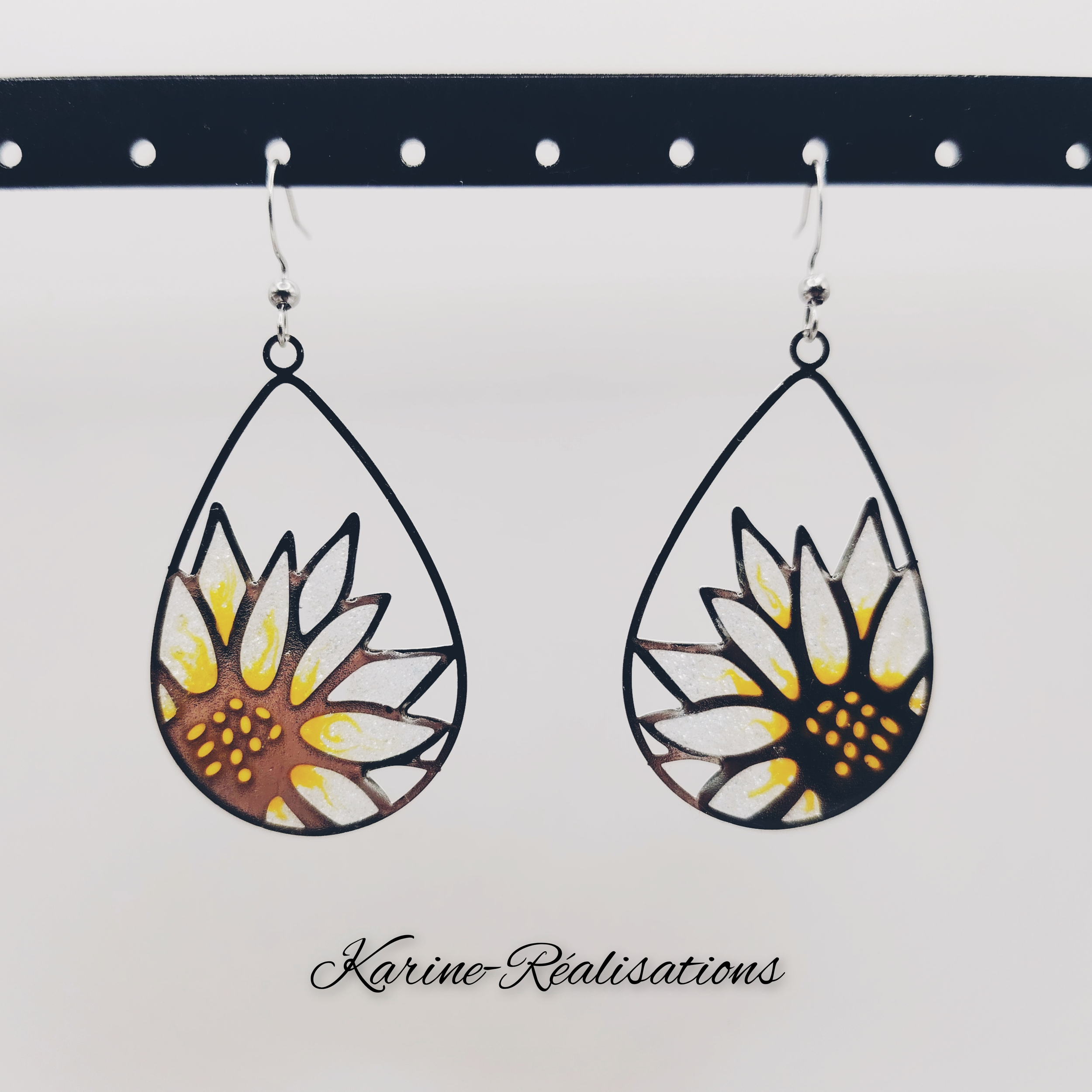 Boucles Gouttes de Soleil - Tournesol Étincelant2
