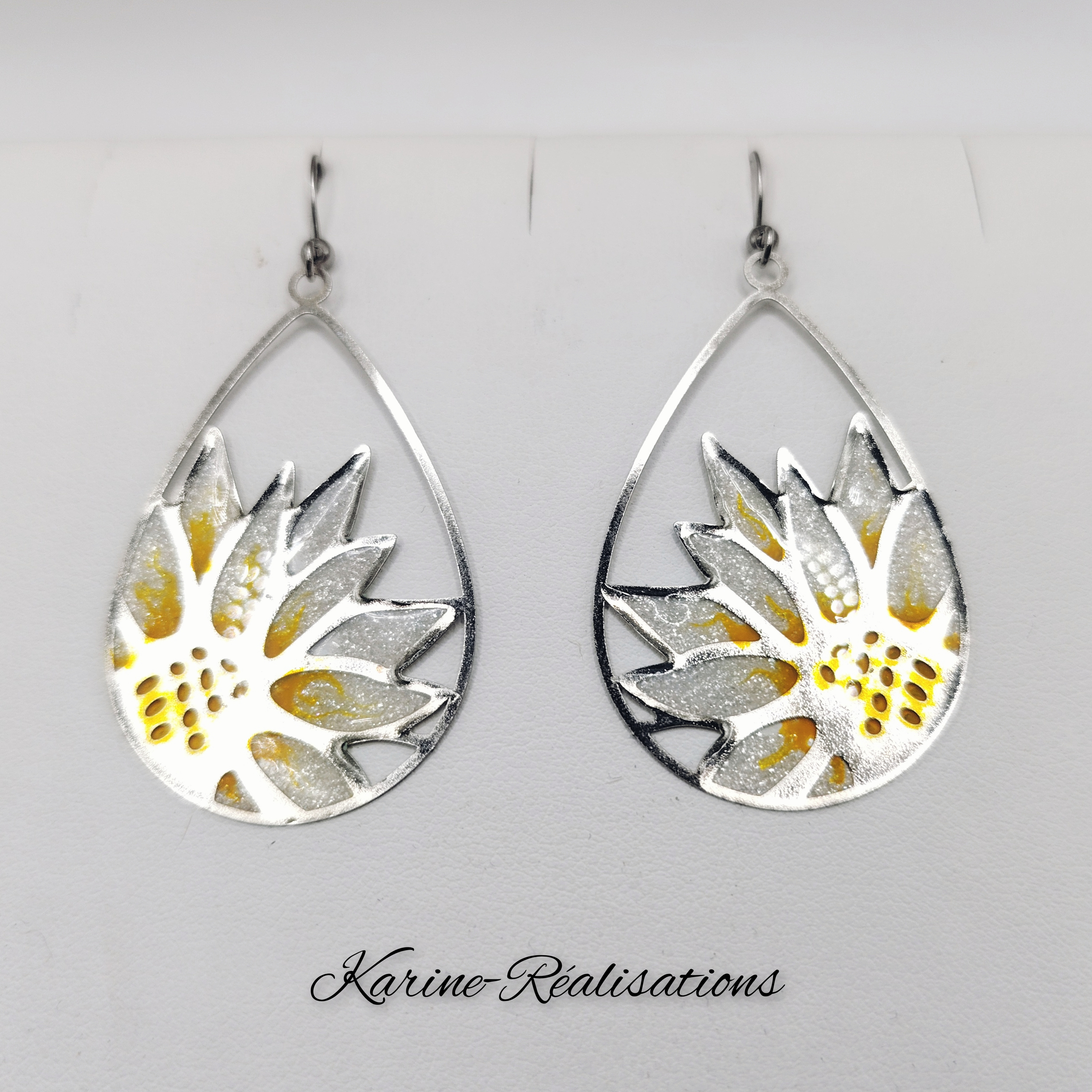 Boucles Gouttes de Soleil - Tournesol Étincelant1