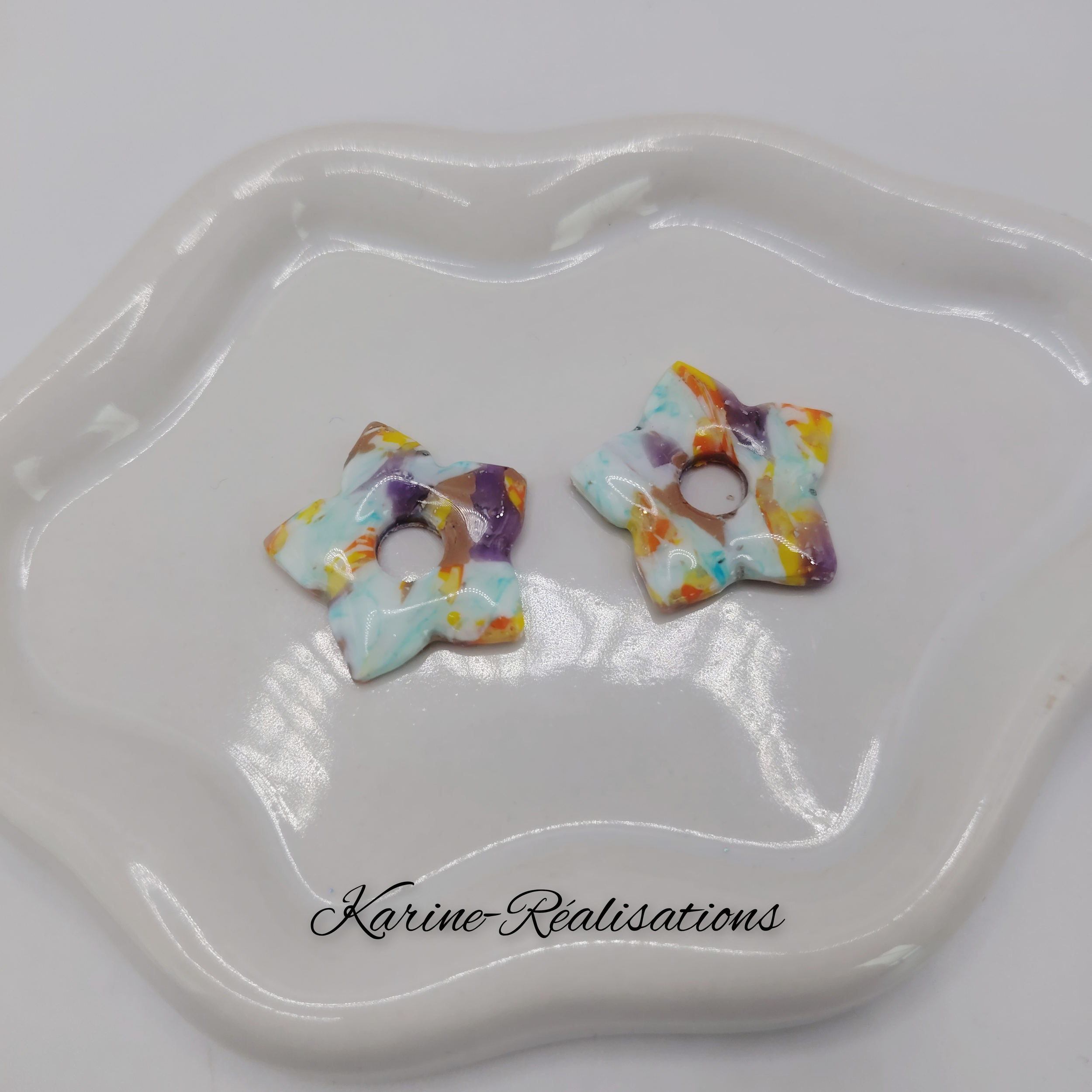 Pampilles Étoiles Arlequin - Multicolore Marbré1