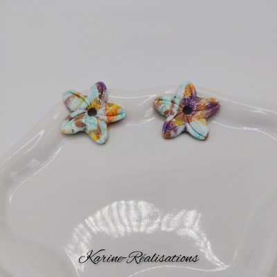Pampilles Fleurs Arlequin - Multicolore Marbré