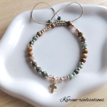 bracelet-pierres-naturelles-jaspe-croix-doree-acier-inoxydable