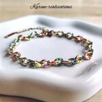 bracelet-acier-inoxydable-dore-maille-forcat-email-multicolore