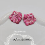 Pampilles Éclat de Framboise – Fleurs Scintillantes Rose et Fuchsia