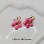 Pampilles Pink Stripes – Fleurs à Rayures Graphiques Rose et Fuchsia2