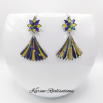 Éventails Art Déco - Jaune & Violet1