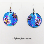 Boucles Médaillons Zen - Lotus du Lagon1