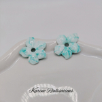Pampilles Fleurs Tropicales - Marbré Turquoise