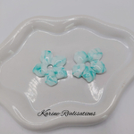 Pampilles Fleurs Tropicales - Marbré Turquoise1