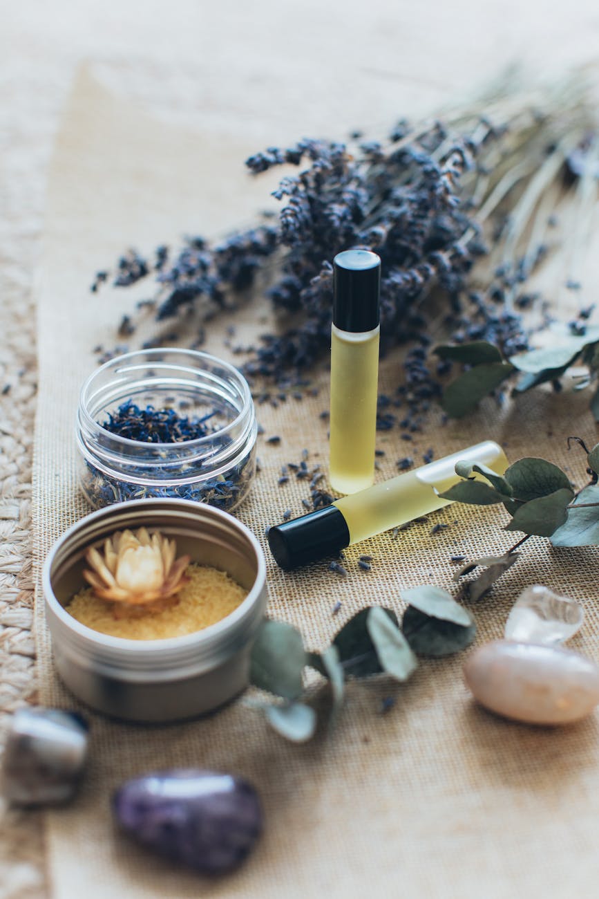 huiles de lavande et de massage
