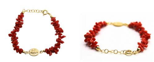 Bracelet Vermeil Corail Cupolino - Madone-1