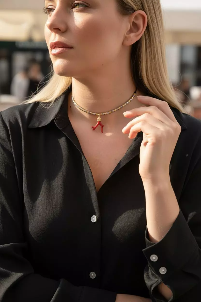 Collier en corail rouge Corse – Bijouterie La Griffe d’Or Ajaccio