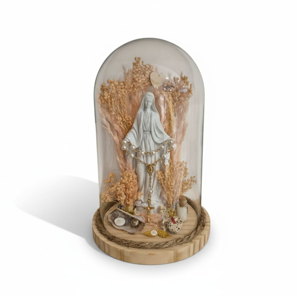 Cloche Madone décorative lumineuse Corsica
