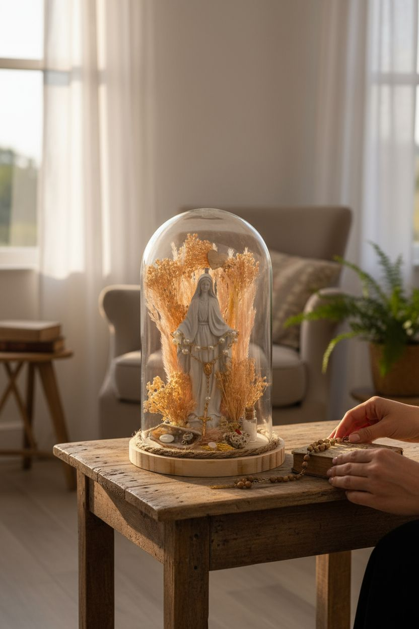Cloche Madone décorative lumineuse  Corse