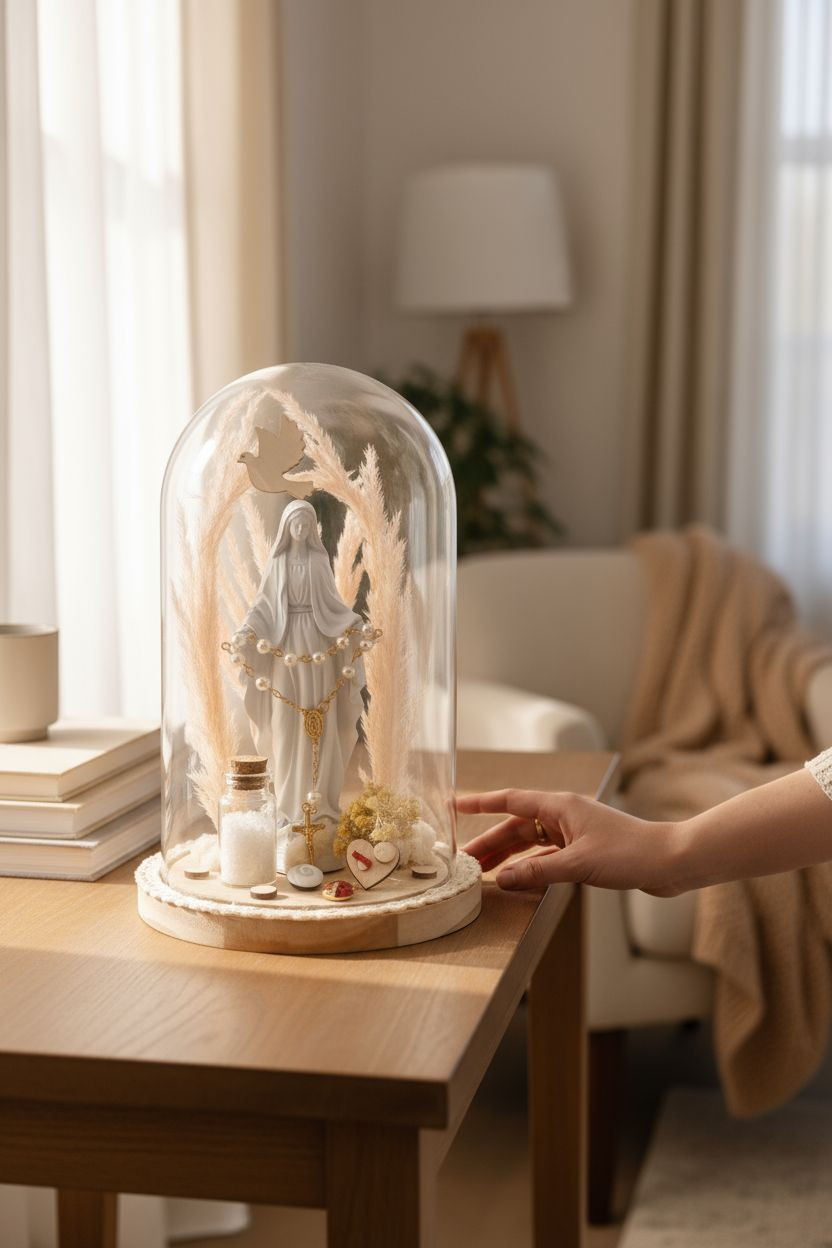 Cloche décorative lumineuse Madone Corse