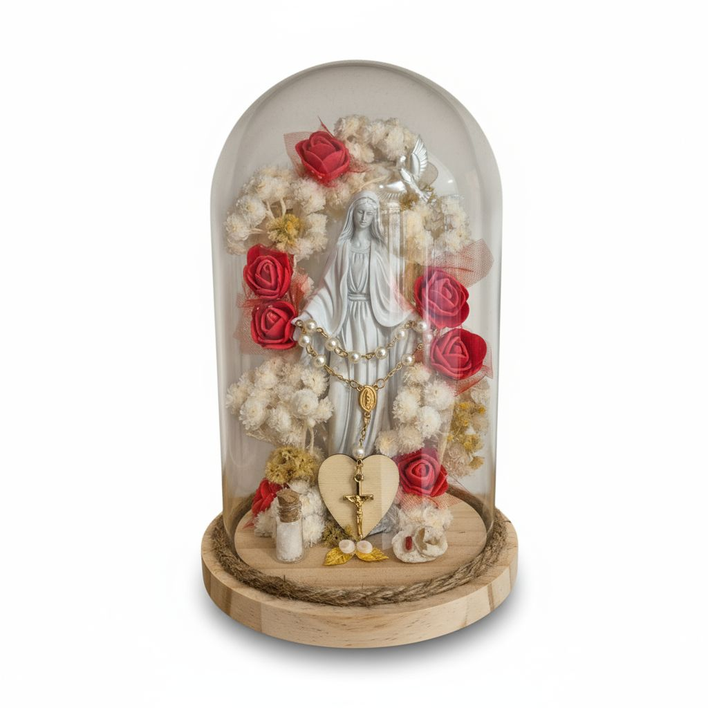 Cloche décorative lumineuse Madone Corsica