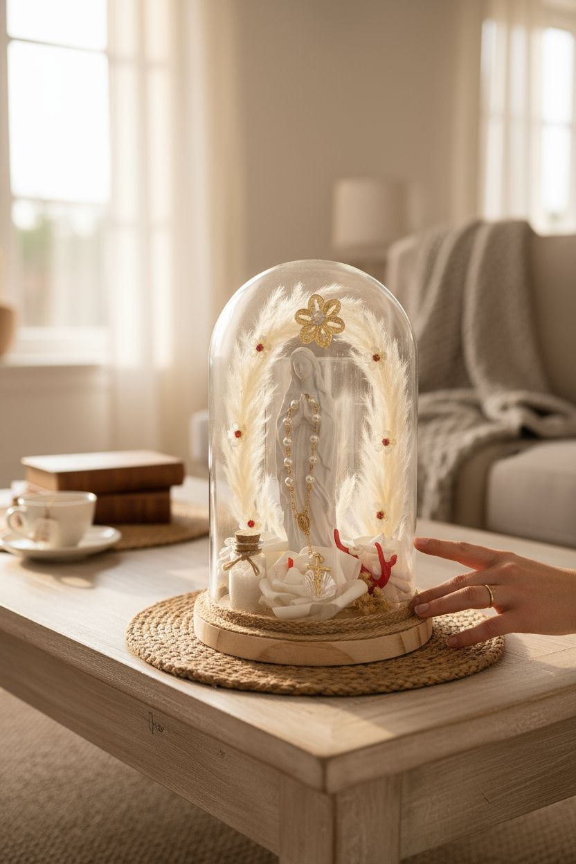 Cloche décorative lumineuse Madone corse