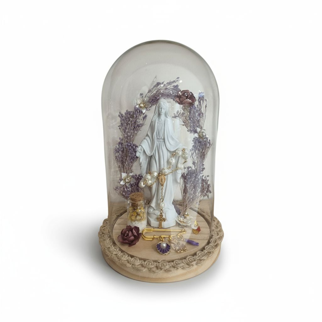 Cloche Madone décorative lumineuse Corse