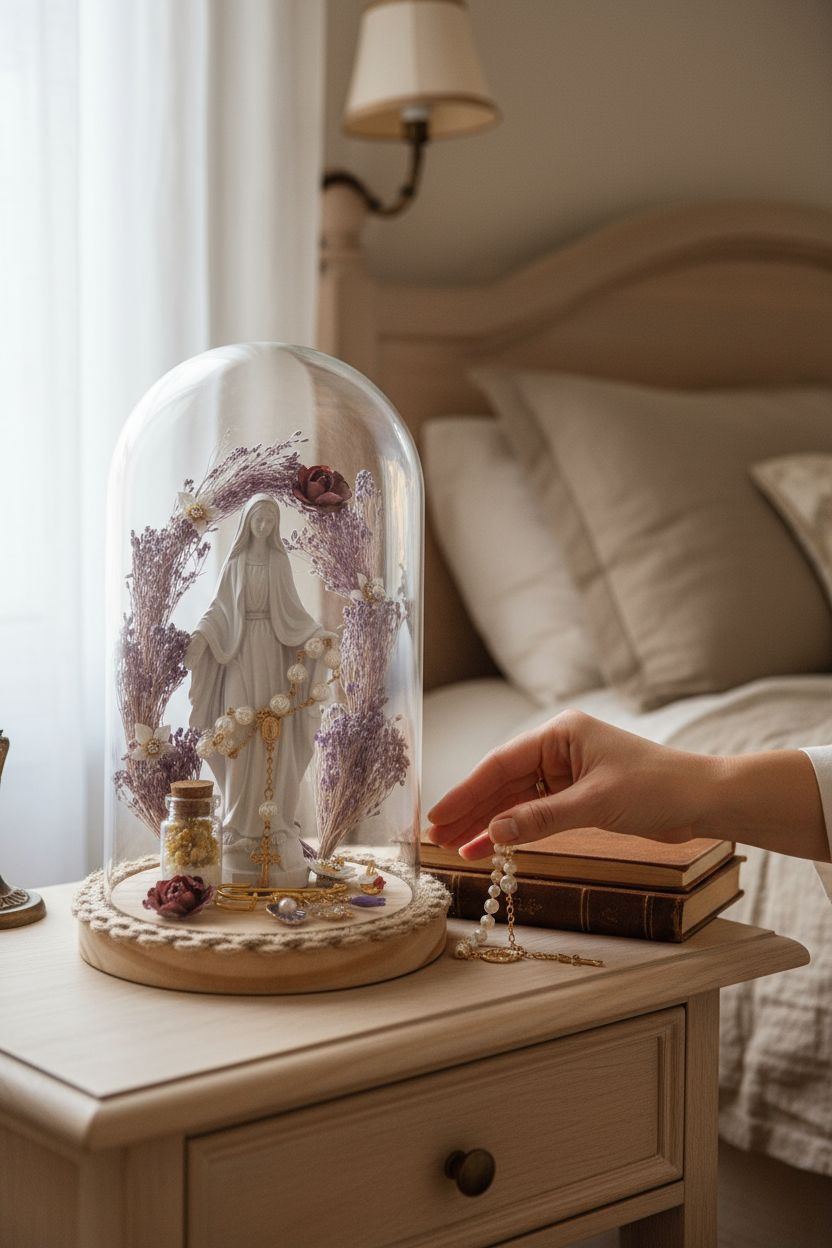 Cloche Madone Corsica décorative lumineuse