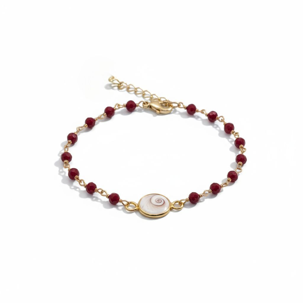 Bracelet corail rouge femme