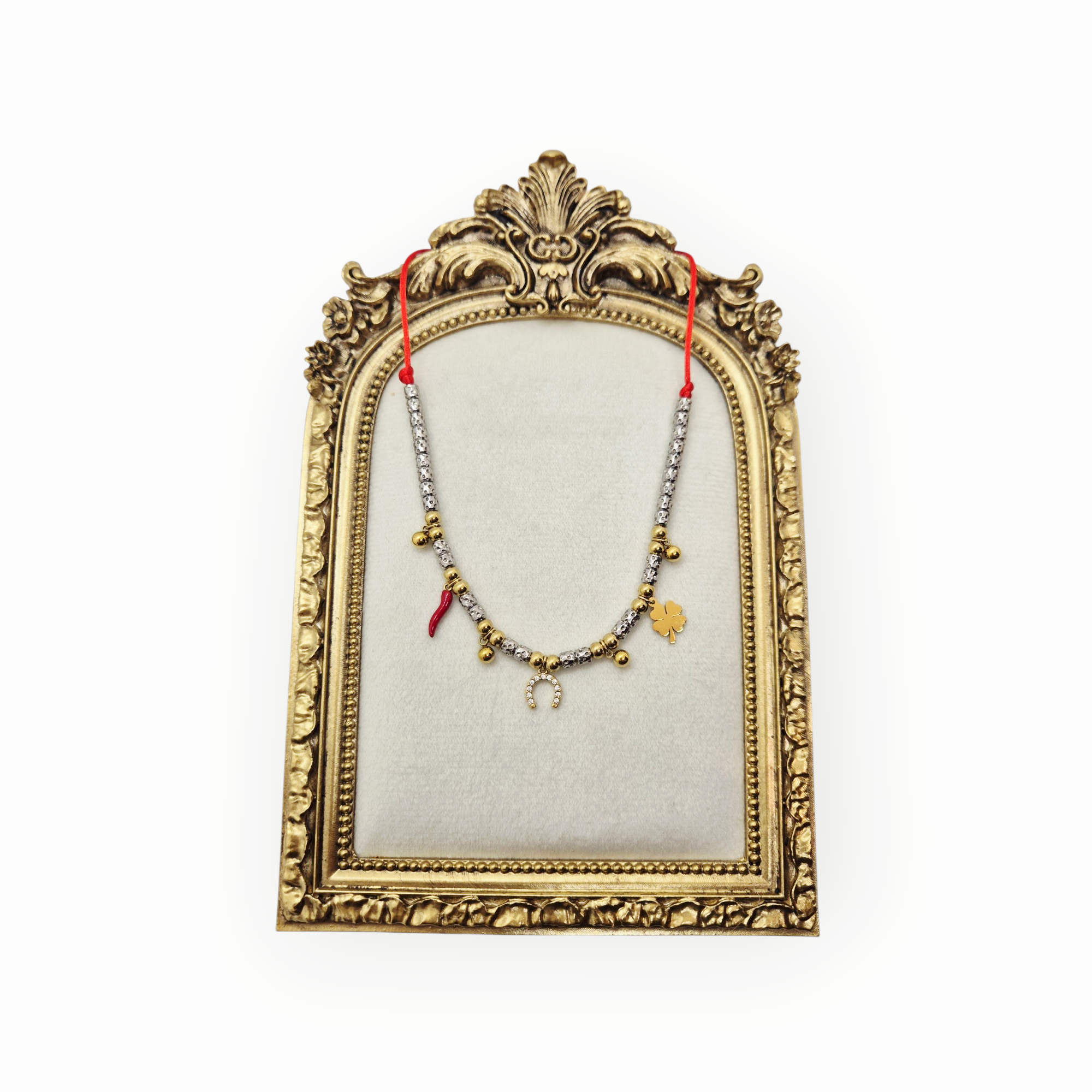 Collier grigri orangé