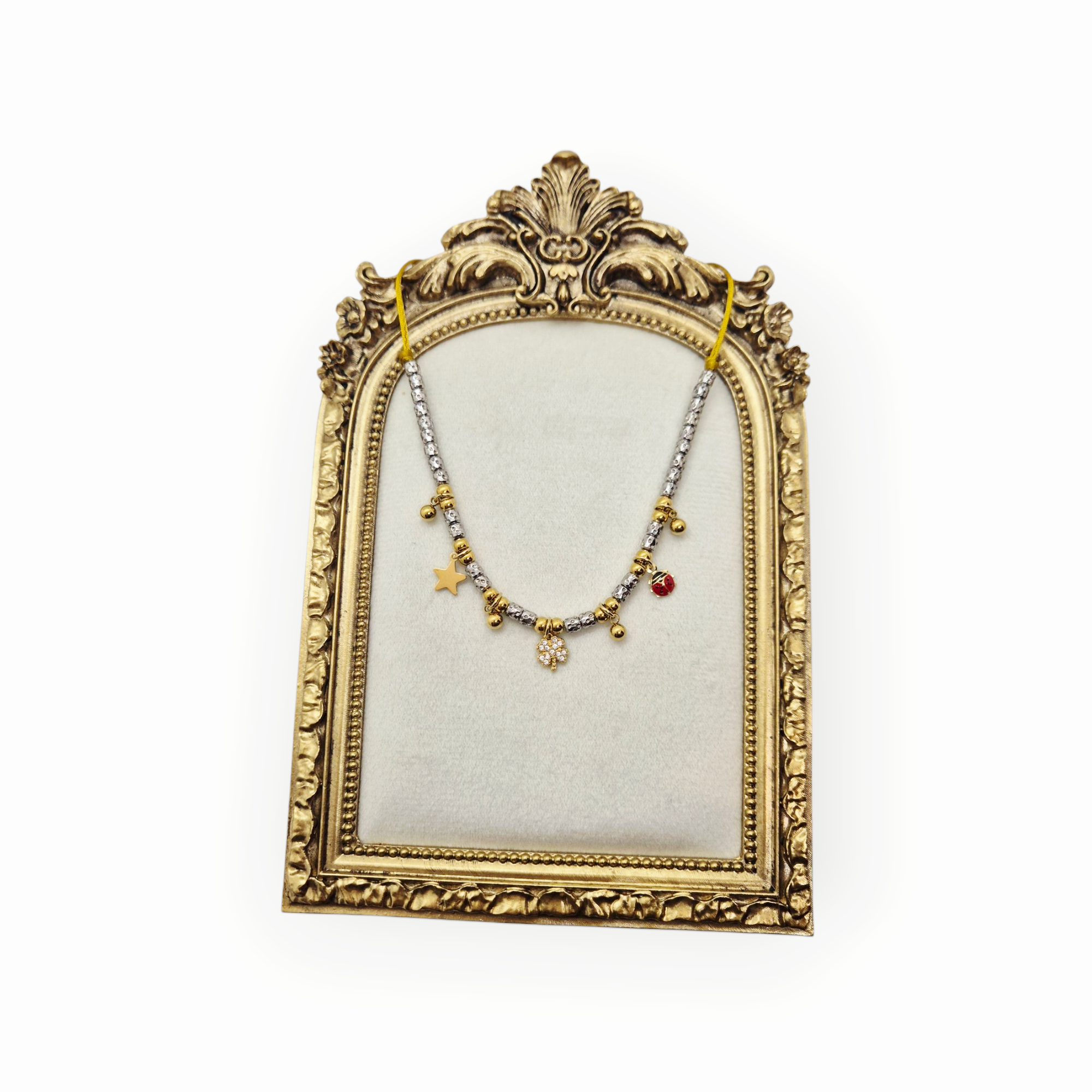 Collier grigri jaune bis